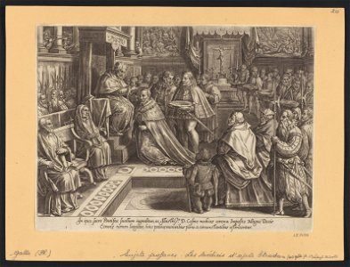 The Coronation of Cosimo I ca.1582 print by Stradanus, S.I 54395, Prints Department, Royal Library of Belgium