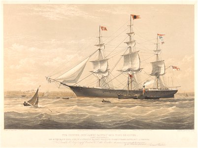 The Clipper Ship James Baines - one of the Black Ball Line of Australian Packets belonging to Messrs James Baines and Co, Liverpool RMG PY8547