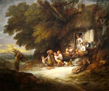 The Cottage Door by Thomas Gainsborough, c. 1778. Free illustration for personal and commercial use.