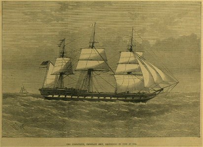 The Cospatrick emigrant ship destroyed at sea - ILN 1875