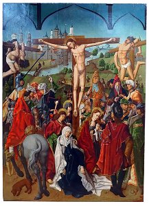 The Crucifixion by Maestro Bartolomé or workshop, 1480-1488, oil on panel - University of Arizona Museum of Art - University of Arizona - Tucson, AZ - DSC08387FXD