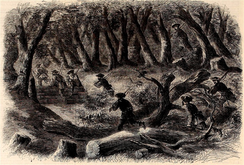 The Civil War in America, Carolinian Pickets flying before the Advance of the Federal Troops on Fairfax - ILN 1861 (14779611932) (cropped)