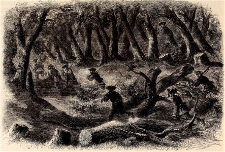 The Civil War in America, Carolinian Pickets flying before the Advance of the Federal Troops on Fairfax - ILN 1861 (14779611932) (cropped)