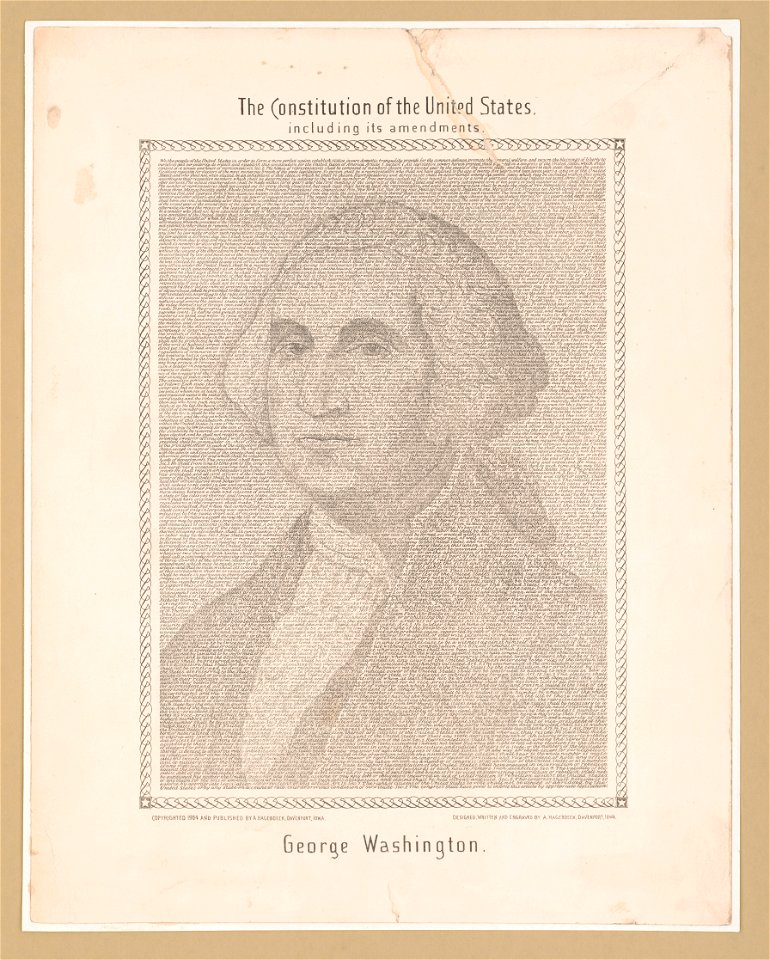 The constitution of the United States, including its amendments. George Washington LCCN2003690604