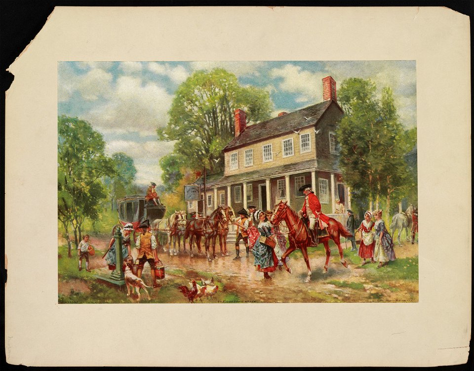 The Concord stage - E. Percy Moran. LCCN96516288