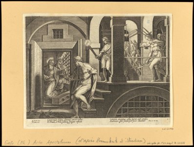 The Conversion of The Warder 1582 print by Stradanus, S.I 55779, Prints Department, Royal Library of Belgium