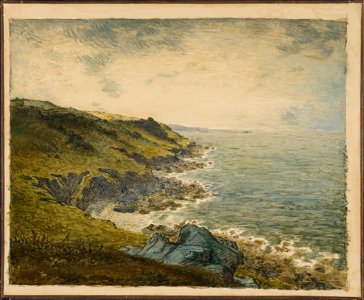 The Coast at Gréville (Jean-François Millet) - Nationalmuseum - 18592. Free illustration for personal and commercial use.