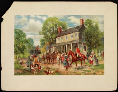 The Concord stage - E. Percy Moran. LCCN96516288