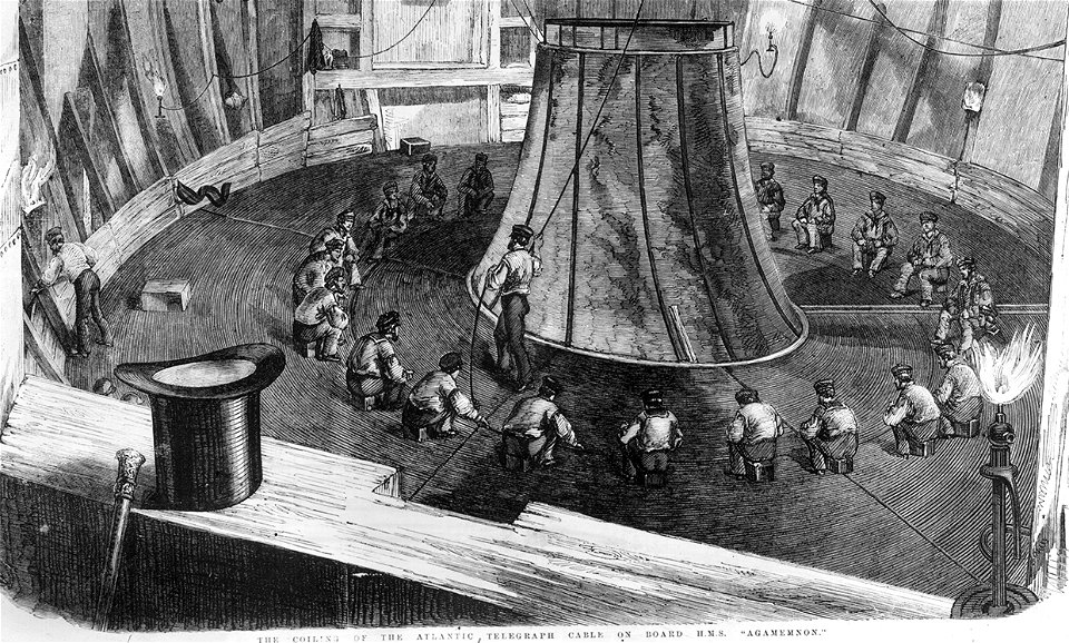 The Coiling of the Atlantic Telegraph Cable on Board HMS.Agamemnon'