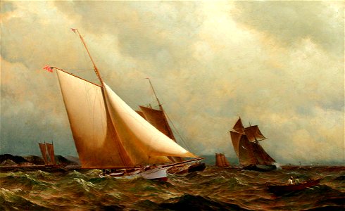 The Commodore's Racing Cutter Maggie in 1886, by Archibald Cary Smith