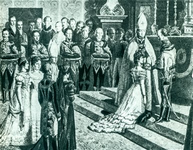 The coronation of Caroline Augusta of Bavaria as Queen of Hungary