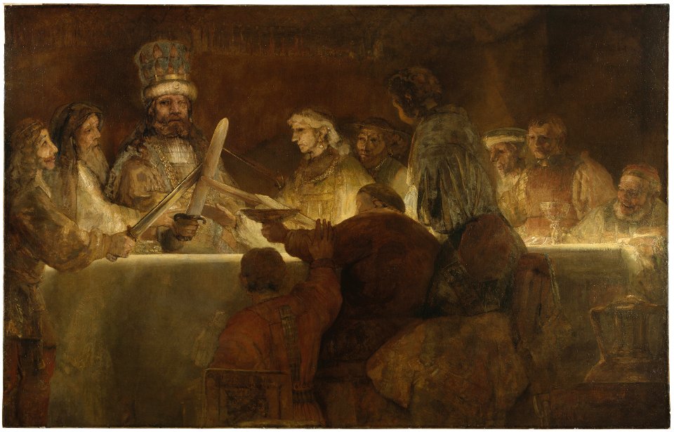 The Conspiracy of the Batavians under Claudius Civilis (Rembrandt Harmensz. van Rijn) - Nationalmuseum - 17581
