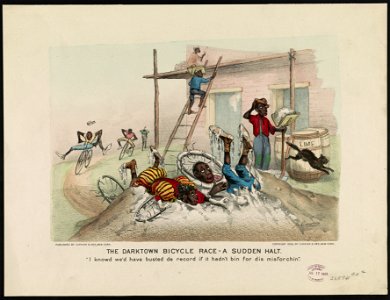 The darktown bicycle race-a sudden halt- I knowd we'd have busted de record if it hadn't bin for dis misforchin LCCN91724148