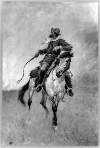 The cow boy (sic), or, Lighting the range fire - Frederic Remington. LCCN89716089