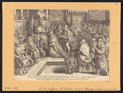 The Coronation of Cosimo I ca.1582 print by Stradanus, S.I 54396, Prints Department, Royal Library of Belgium