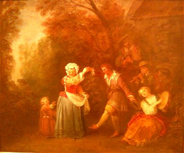 The Country Dance by Jean-Antoine Watteau