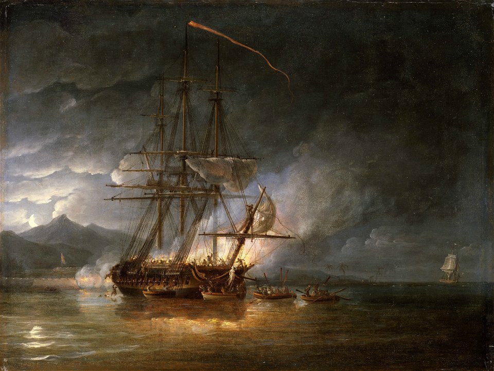 The cutting out of HMS Hermione, 24 October 1799 RMG BHC0519