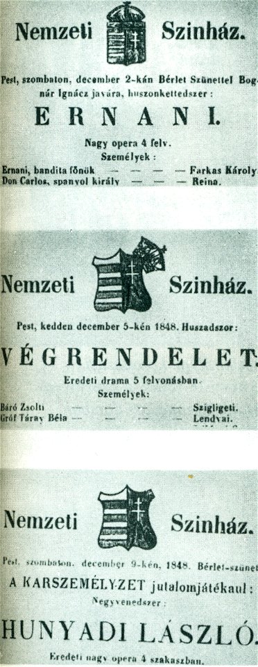The Crown diappearing from the top of the Hungarian coat-of-arms during the Revolution in 1848