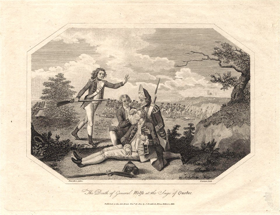 The Death of General Wolfe at the Siege of Quebec' (James Wolfe) by William Grainger