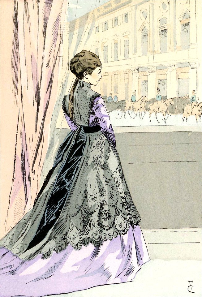 The Court at Compiègne - Madame de M. watching the hunting party start, 1869