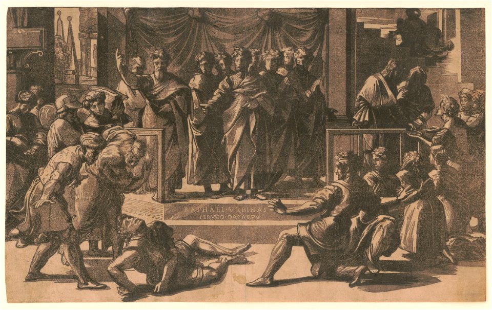 The death of Ananias - Raphael Urbinas, perugo da carpo. LCCN2008675430