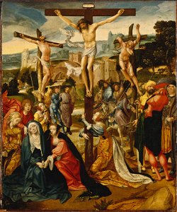 The Crucifixion (Cornelis Engebrechtsz) - Nationalmuseum - 17214. Free illustration for personal and commercial use.