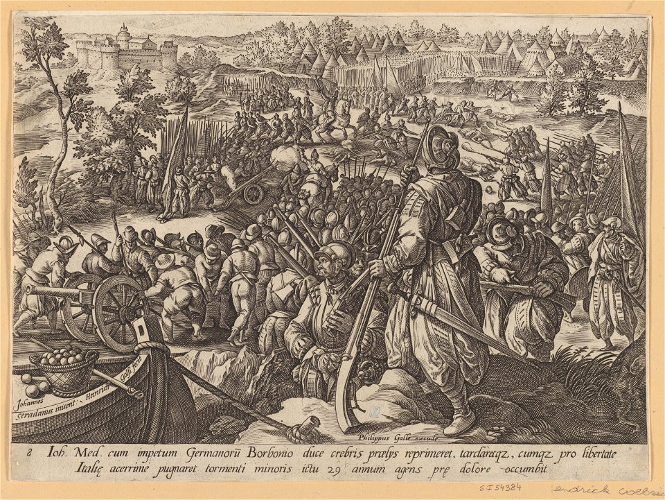 The Death of Giovanni De' Medici 1578 print by Stradanus, S.I 54384, Prints Department, Royal Library of Belgium