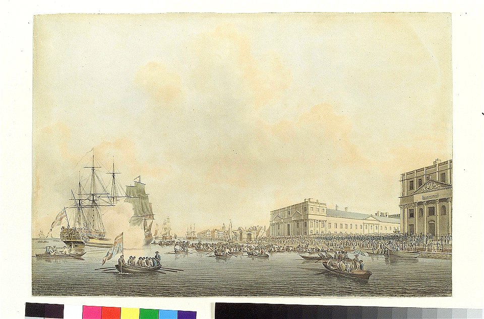 The departure of Prince William Henry from Greenwich for Hanover, 1783 RMG PY3990