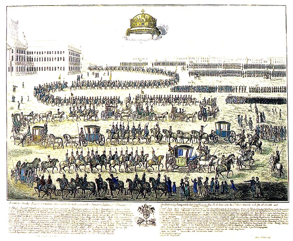 The delivery of the Holy Crown to Buda in 1790 c. 1790