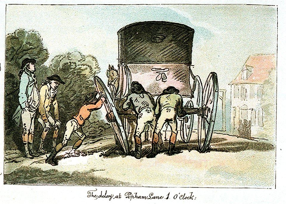 The delay at Popham Lane 1 o'clock (caricature) RMG PW4935