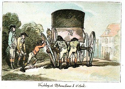 The delay at Popham Lane 1 o'clock (caricature) RMG PW4935