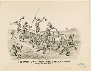 The darktown hook and ladder corps- Going to the front LCCN91724478