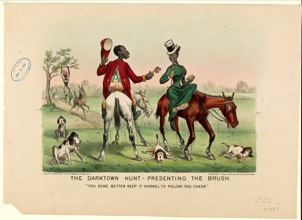 The darktown hunt-presenting the brush- You done better keep it kurnel to polish you cheek. LCCN91724500