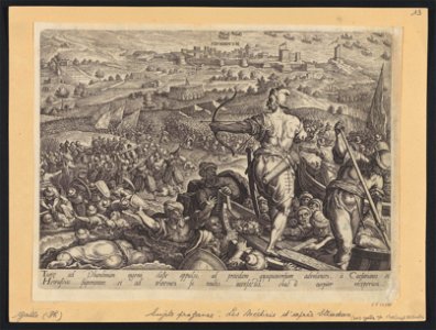 The Defeat of The Turcs at Plumbinum ca.1582 print by Stradanus, S.I 54388, Prints Department, Royal Library of Belgium