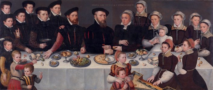 The De Moucheron family - 1563. Free illustration for personal and commercial use.