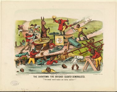 The darktown fire brigade - slightly demoralized- I knowed we'd make em take water! LCCN91724462