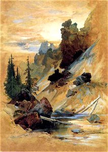 The Devil's Den on Cascade Creek Thomas Moran