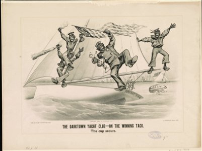 The darktown yacht club-on the winning tack- The cup secure LCCN91791062