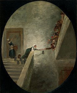 The distribution of milk at Saint-Lazare prison