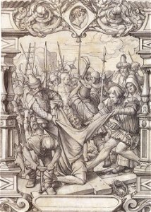 The Disrobing of Christ, design for a stained glass window, by Hans Holbein the Younger