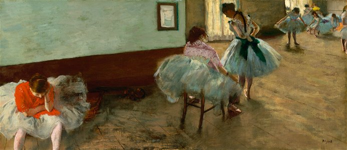 The Dance Lesson by Edgar Degas. Free illustration for personal and commercial use.