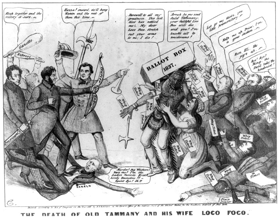 The death of old Tammany and his wife Loco Foco LCCN2008661301
