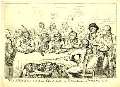 The delegates in council or beggars on horse-back. (BM 1865,1111.2007)