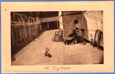 The Dog Watch - postcard by William Balfour Ker