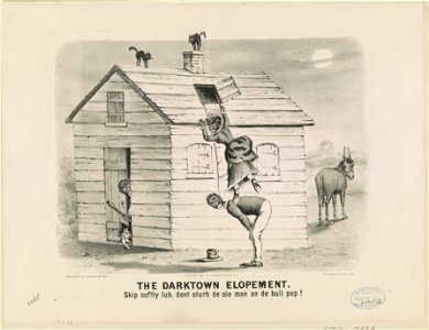 The Darktown elopement- Skip softly lub, dont sturb de ole man an de bull pup! LCCN91724382