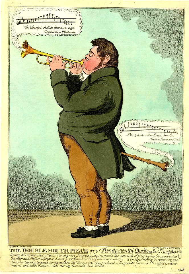 The double mouthpiece or a fundamental duetto on the trumpet & oboe (BM 1868,0808.8297)