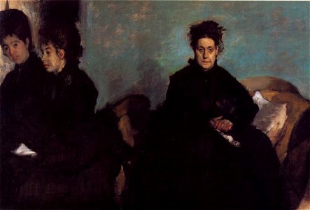 The Duchess di Montajesi with Her Daughters c1876 Edgar Degas. Free illustration for personal and commercial use.