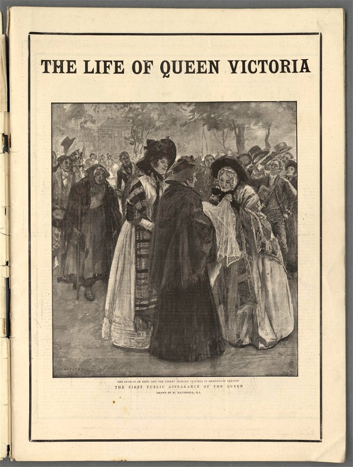 The Duchess of Kent and the infant Princess Victoria in Kensington Gardens the first public appearance of the Queen (5254861)
