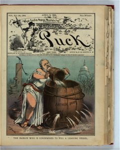 The Danaid who is condemned to fill a leaking vessel - F. Graetz. LCCN2012645190