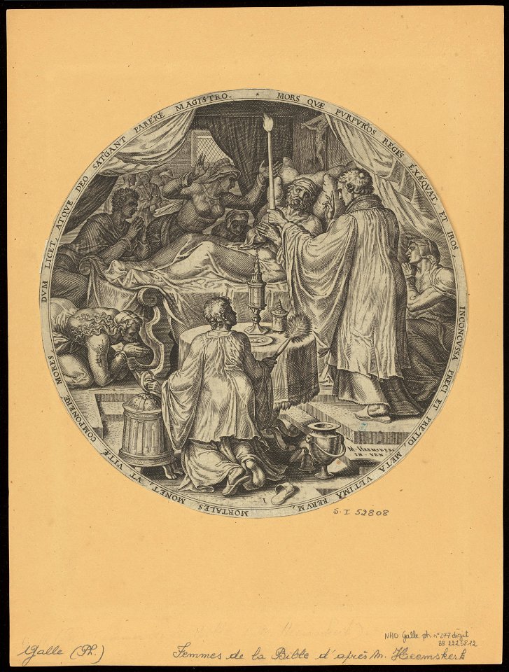 The Dying Hour 1569 print by Maarten van Heemskerck, S.I 52808, Prints Department, Royal Library of Belgium